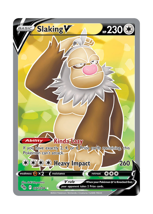 Pokémon GO: Slaking V Full Art - 077/078