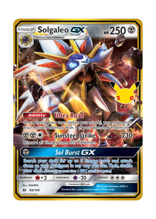 30th Celebration: Solgaleo GX Classic Collection - 89/149