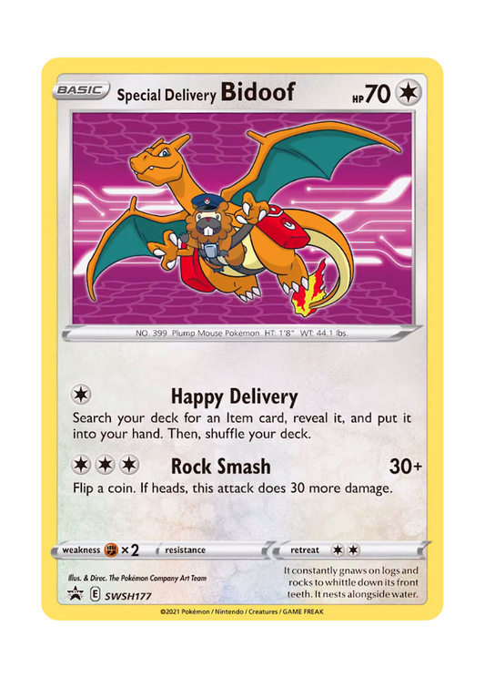 Sword & Shield Promos: Special Delivery Bidoof - SWSH177