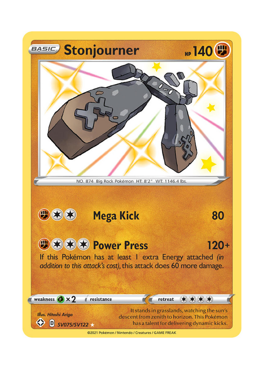 Shining Fates: Stonjourner Shiny Rare - SV075/SV122