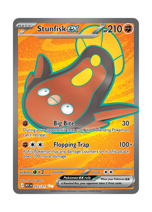 Ascended Heroes: Stunfisk ex Full Art - 252/217