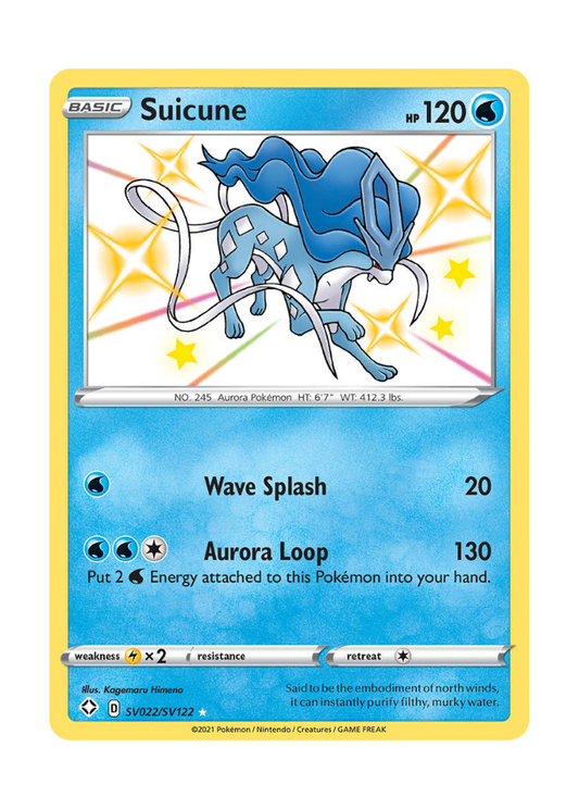 Shining Fates: Suicune Shiny Rare - SV022/SV122