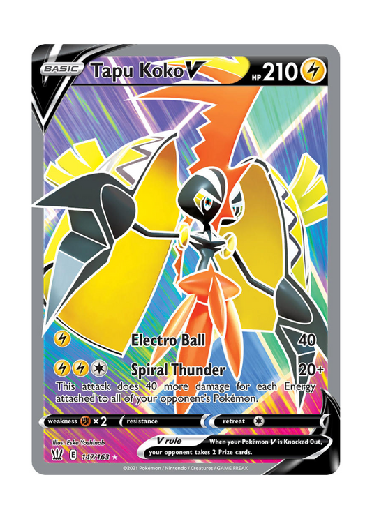 Battle Styles: Tapu Koko V Full Art - 147/163