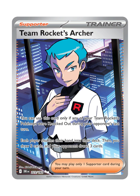 Destined Rivals: Team Rocket's Archer Full Art - 223/182