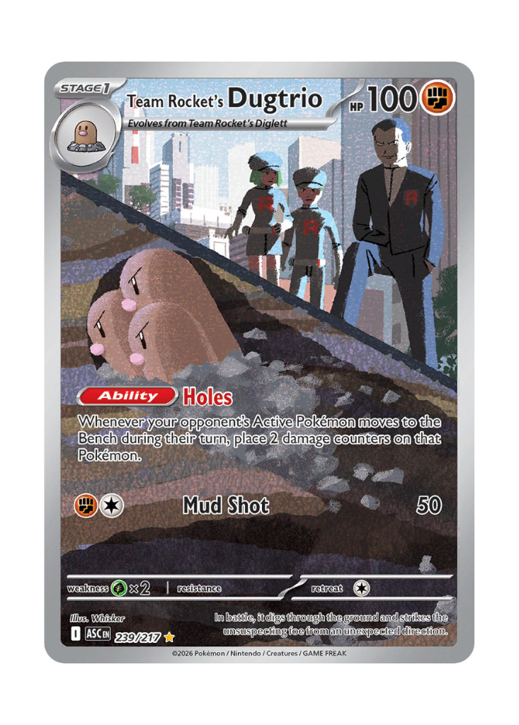 Ascended Heroes: Team Rocket's Dugtrio Illustration Rare - 239/217