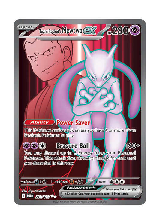 Destined Rivals: Team Rocket's Mewtwo ex Full Art - 213/182