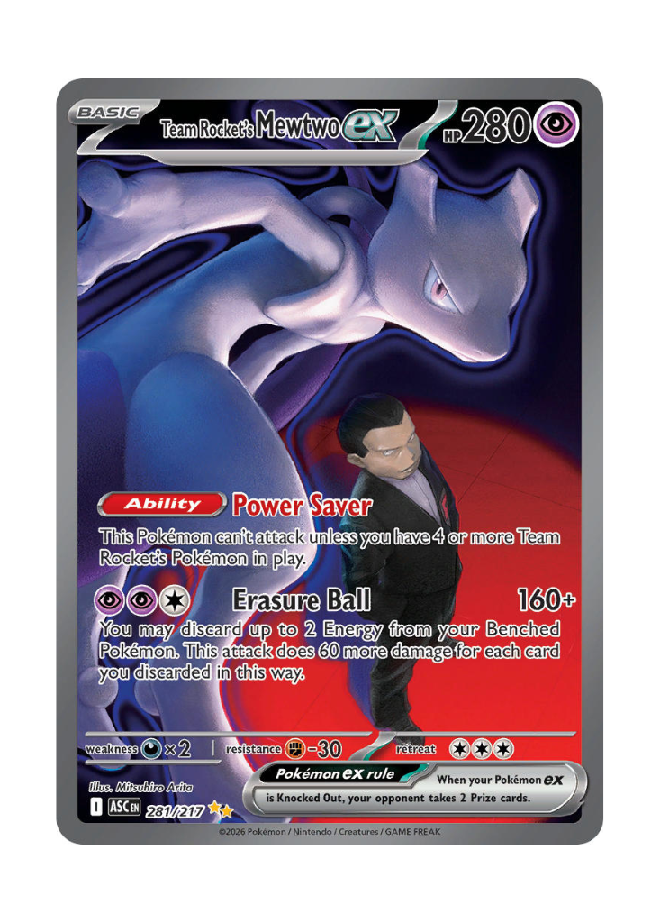 Ascended Heroes: Team Rocket's Mewtwo ex Special Illustration Rare - 281/217