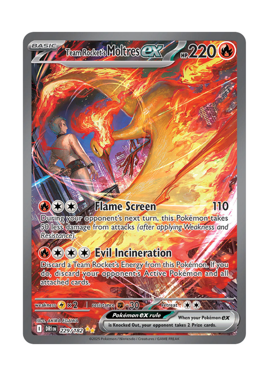 Destined Rivals: Team Rocket's Moltres ex Special Illustration Rare - 229/182