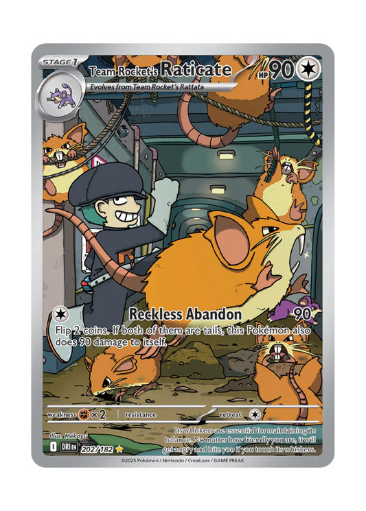 Destined Rivals: Team Rocket's Raticate Illustration Rare - 202/182