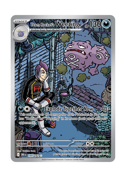 Destined Rivals: Team Rocket's Weezing Illustration Rare - 199/182