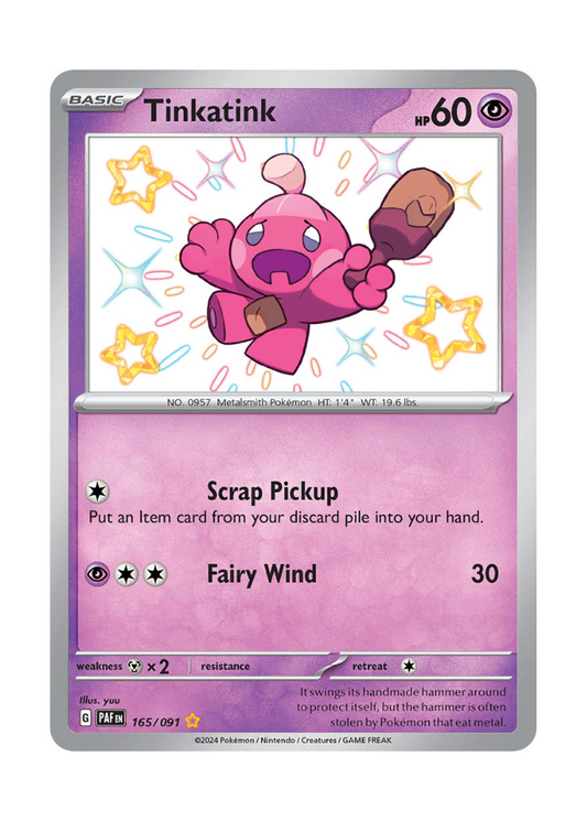 Paldean Fates: Tinkatink Shiny Rare - 165/091