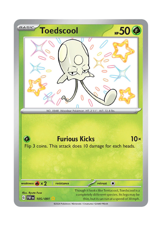 Paldean Fates: Toedscool Shiny Rare - 105/091