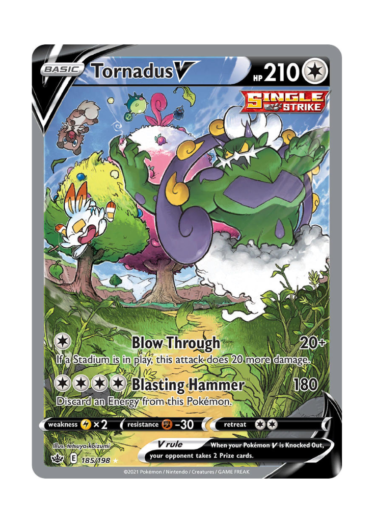 Chilling Reign: Tornadus V Alternate Full Art - 185/198