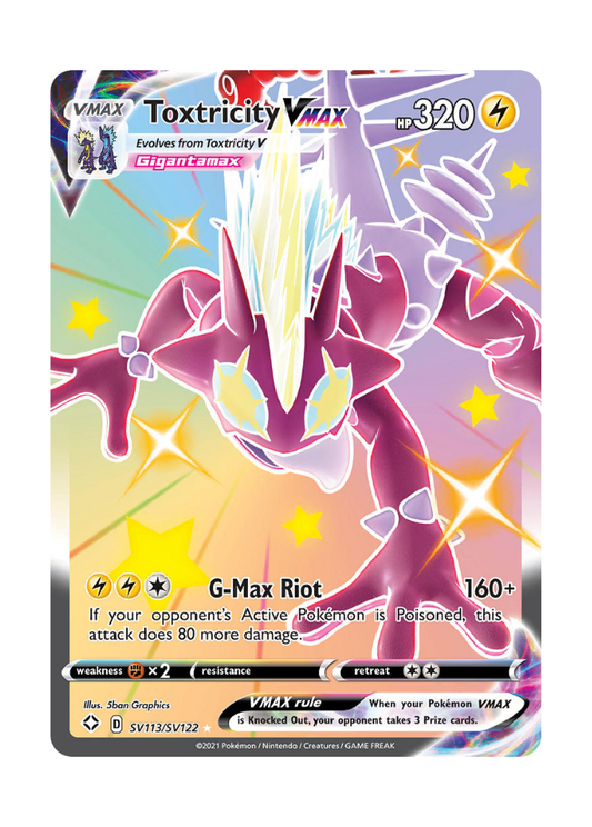 Shining Fates: Toxtricity VMAX Shiny Full Art - SV113/SV122
