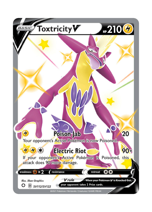 Shining Fates: Toxtricity V Shiny Full Art - SV112/SV122