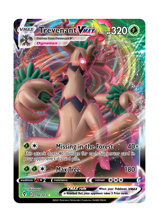 Evolving Skies: Trevenant VMAX Full Art - 014/203