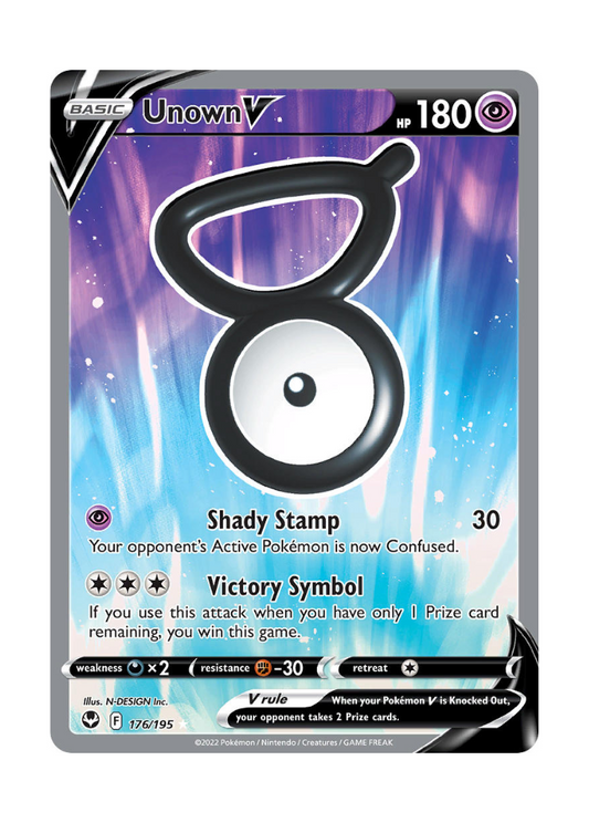 Silver Tempest: Unown V Full Art - 176/195