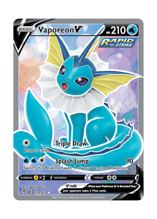 Evolving Skies: Vaporeon V Full Art - 172/203