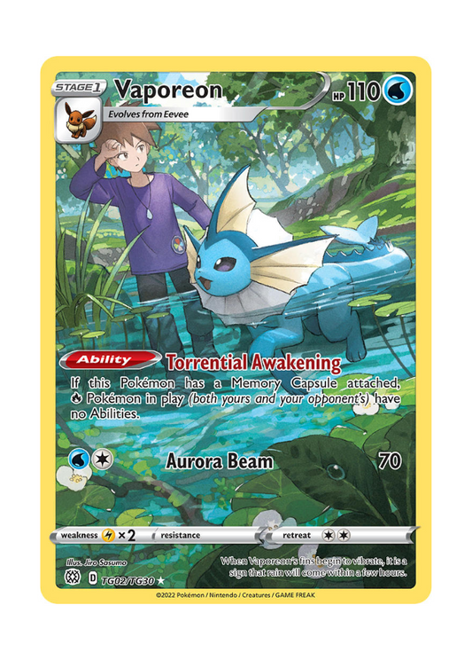 Brilliant Stars: Vaporeon Trainer Gallery - TG02/TG30