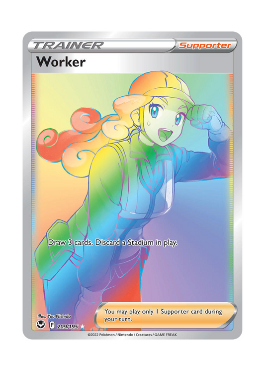 Silver Tempest: Worker Rainbow Rare - 209/195