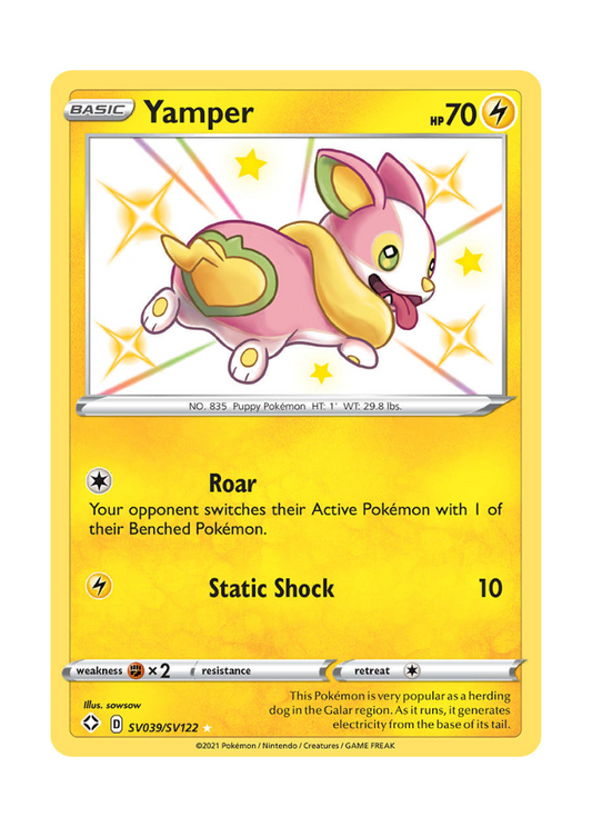 Shining Fates: Yamper Shiny Rare - SV039/SV122