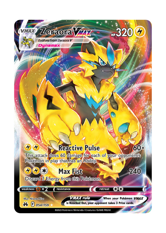 Crown Zenith: Zeraora VMAX Full Art - 054/159