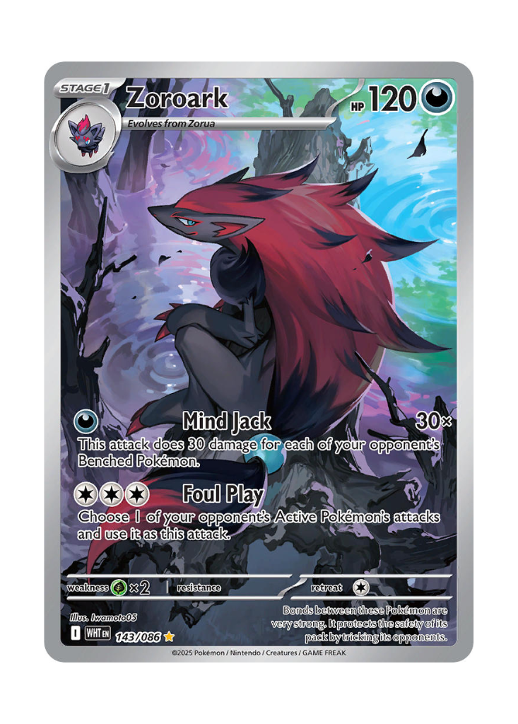 White Flare: Zoroark Illustration Rare - 143/086